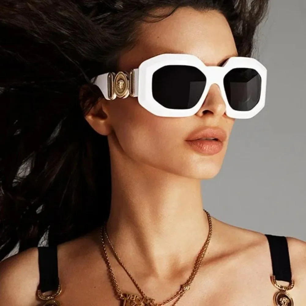 NEW Versace VE4424U 314/87 MAXI MEDUSA BIGGIE White Gray Square Women Sunglasses